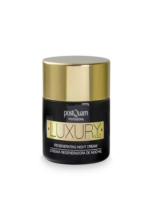 POSTQUAM Professional Luxury Gold Regenerating Night Cream 50ml - Moisturizing - Tones - Soft and Tighter Skin - Hyaluronic Acid - Almond Oil - Image 1